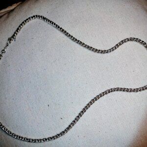 Monet: Silver tone twisted heavy chain necklace.